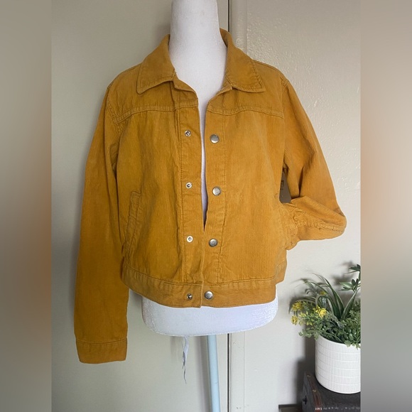 PacSun Women's Yellow Jean Jacket - Picture 1 of 12
